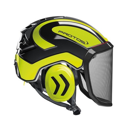 Pfanner Protos Integral ARBORIST Helmet - Neon Yellow & Black PROTOS-YB